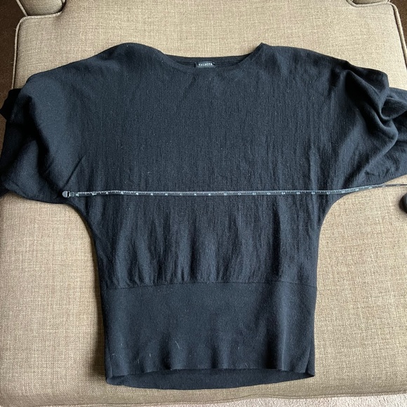 Talbots Merino Wool Size XSmall Black Scoop Neck Dolman Sweater - Picture 9 of 11